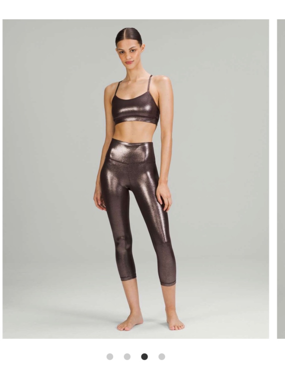 RARE- Lululemon Align High-Rise Crop 21" -Radiate Foil Print French Press SHINE